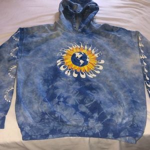 Primitive Blue tye dye Hoodie